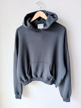 Elwood Black Tubular Boxy Hoodie
